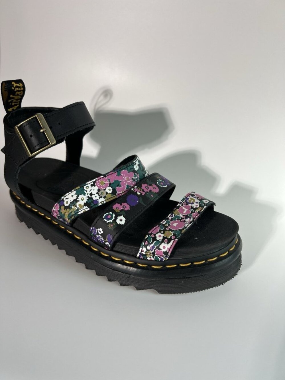 Dr Martens Blaire Women's Floral Print Leather Platform Gladiator Sandals US 8 - Picture 16 of 16